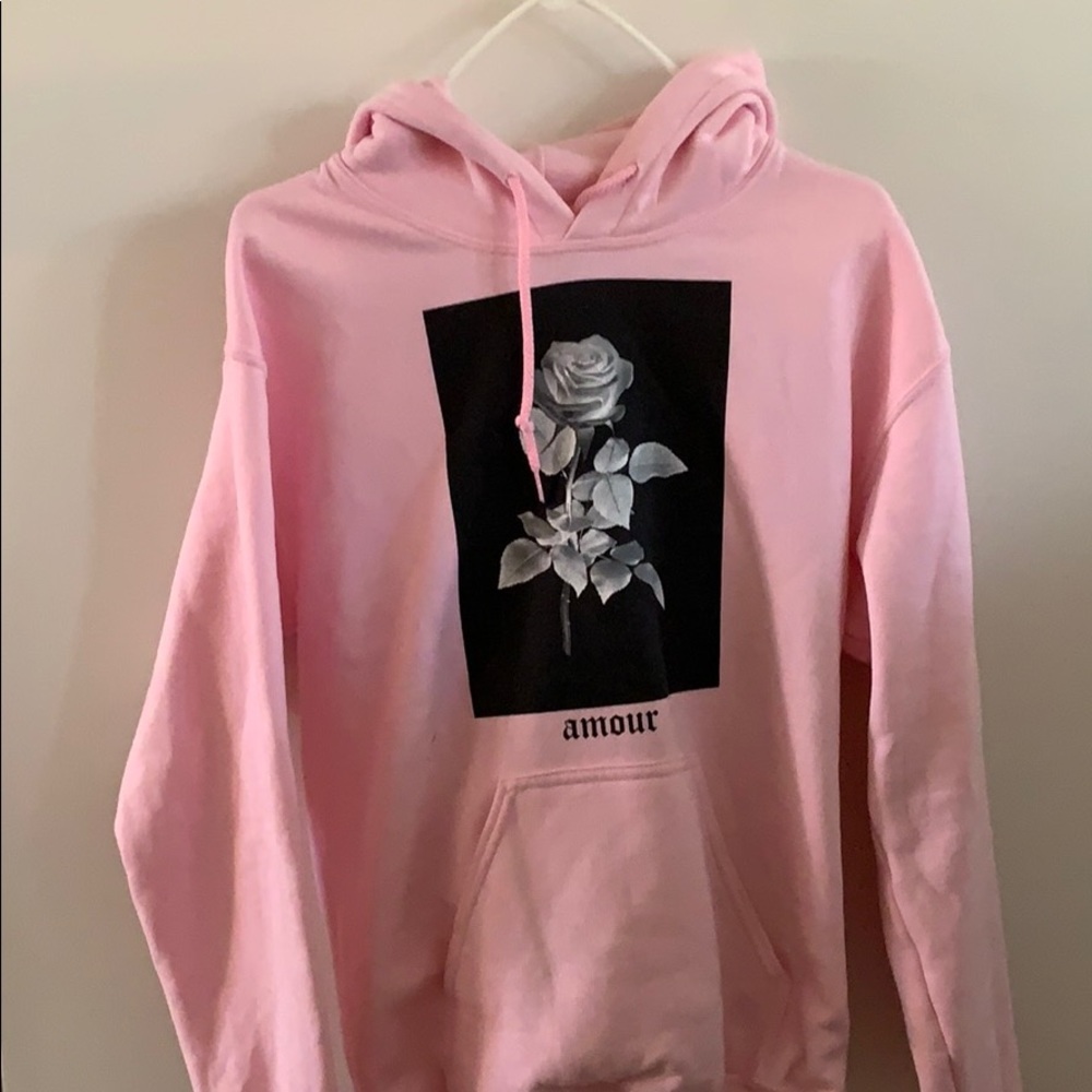 Pink graphic hoodie